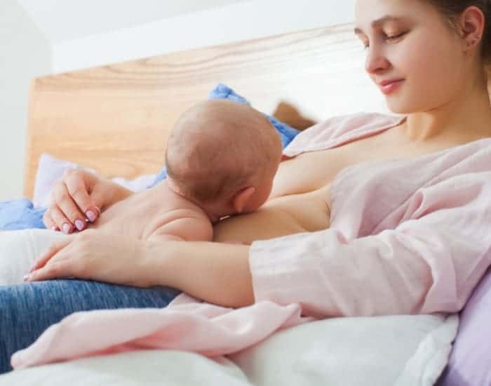 laid back breastfeeding position