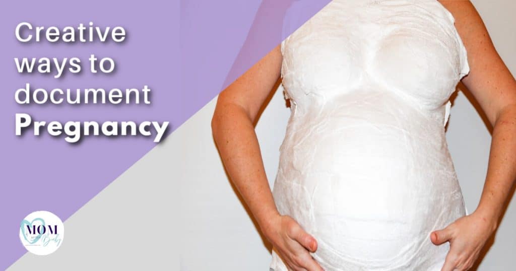 creative ways to document pregnancy - mom after baby