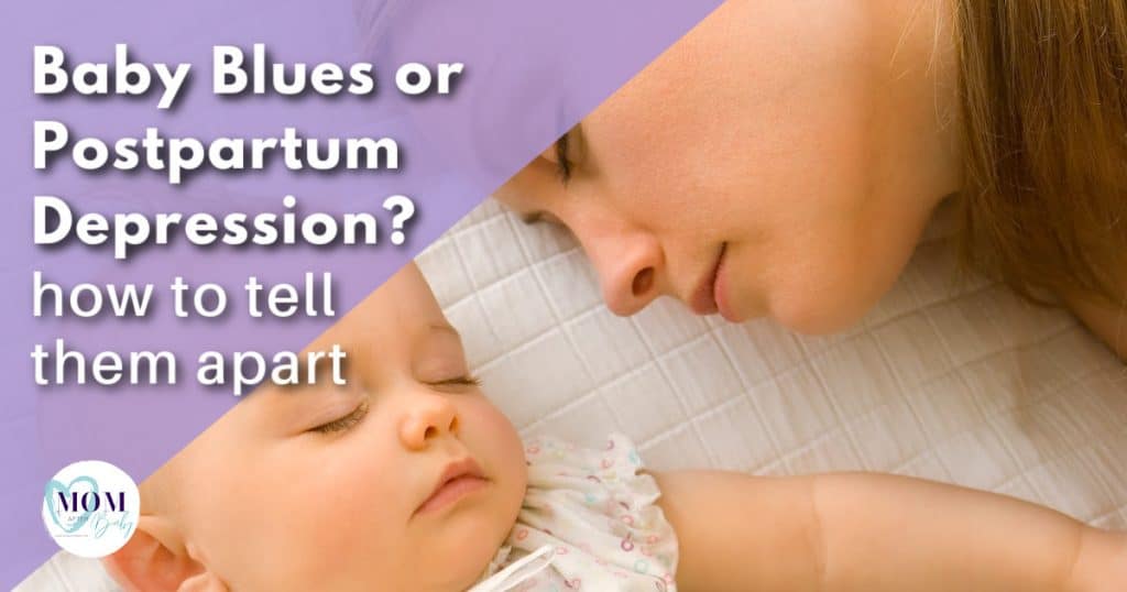 baby blues or postpartum depression - mom after baby