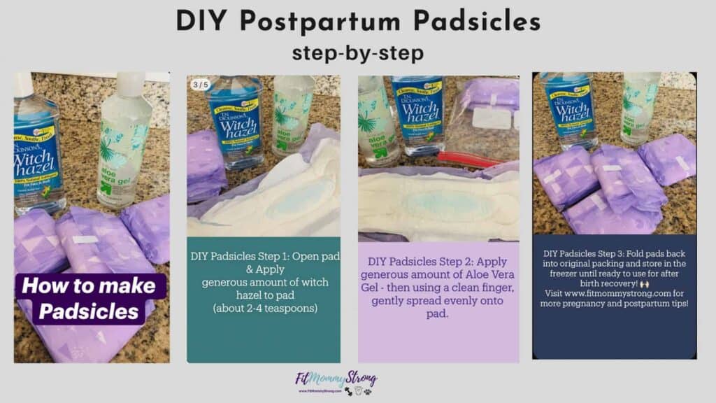 DIY Postpartum Padsicles Step by Step