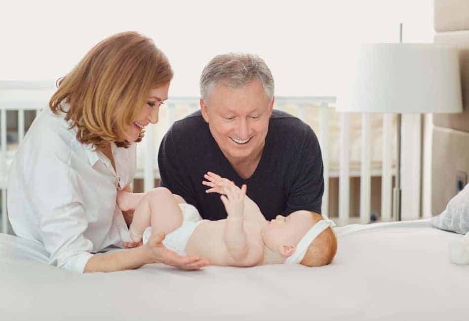 grandparents with baby