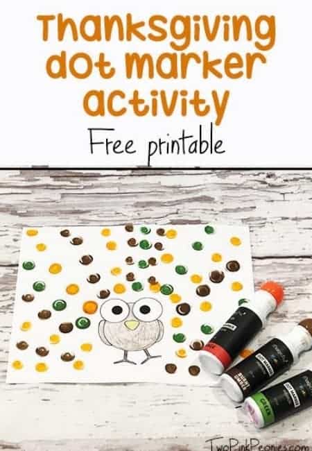 thanksgiving dot marker for toddlers