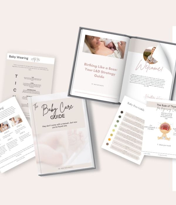 Baby care guide digital graphic