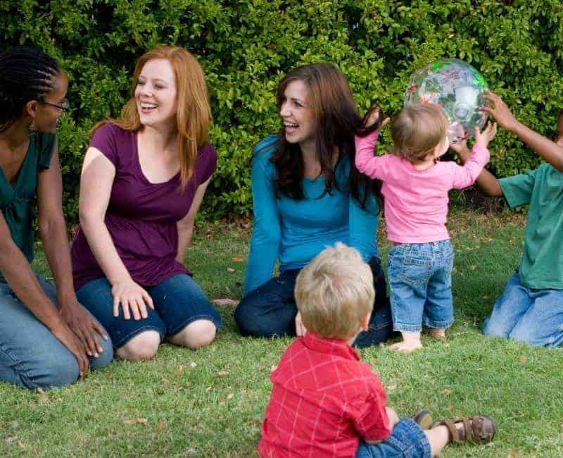 mom friends having a playdate