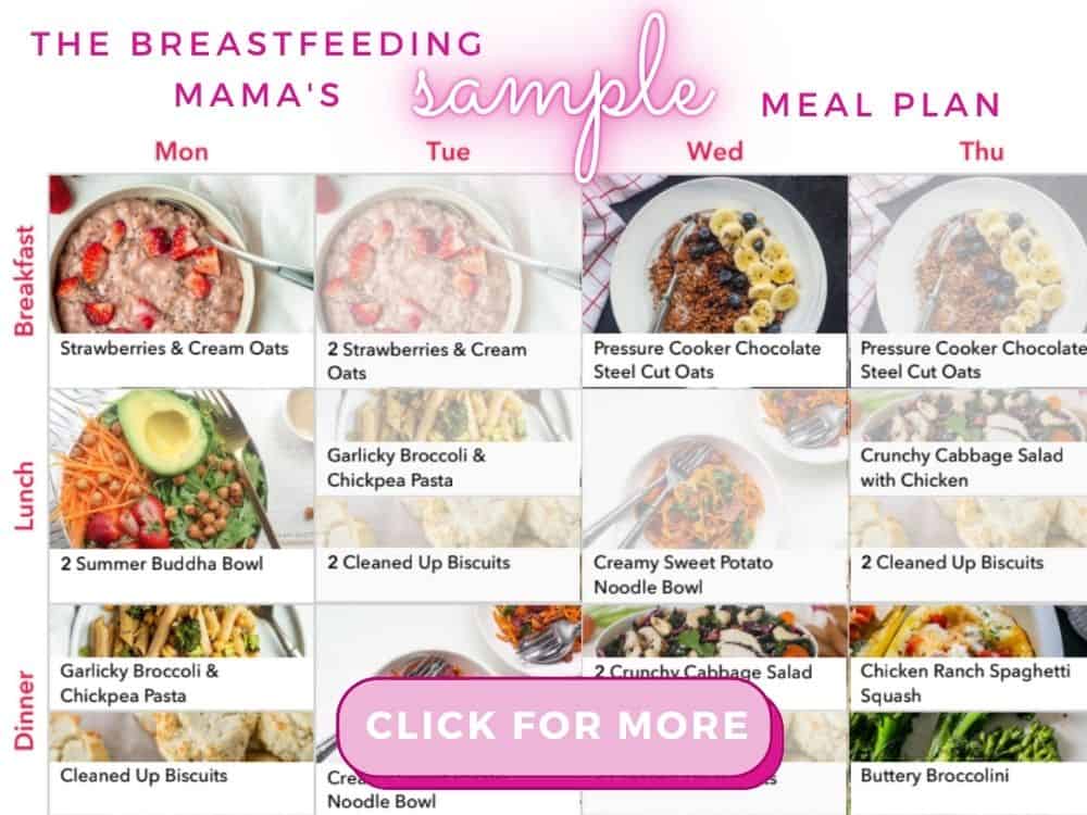 breastfeeding mama breastfeeding meal plan