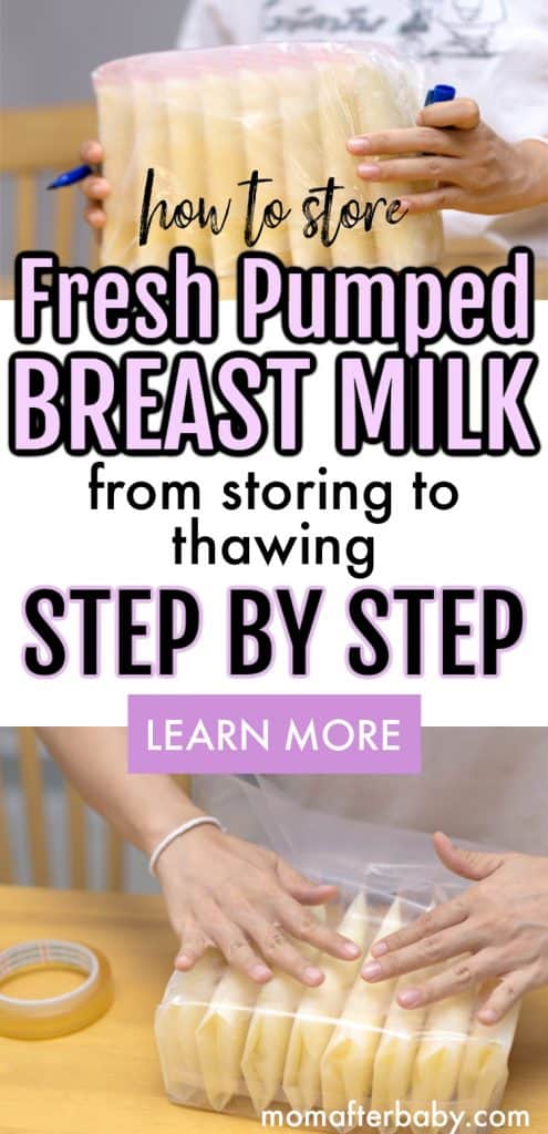 How to store fresh breast milk after pumping