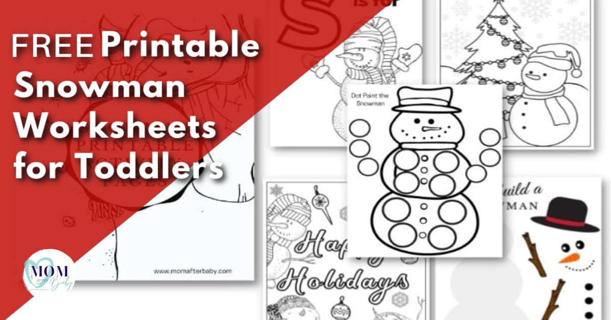Free Printable Snowman Worksheets for Toddlers