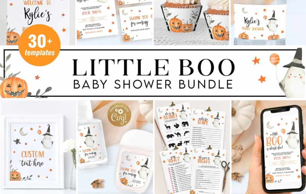 Flat lay of the Little Boo Etsy Printables