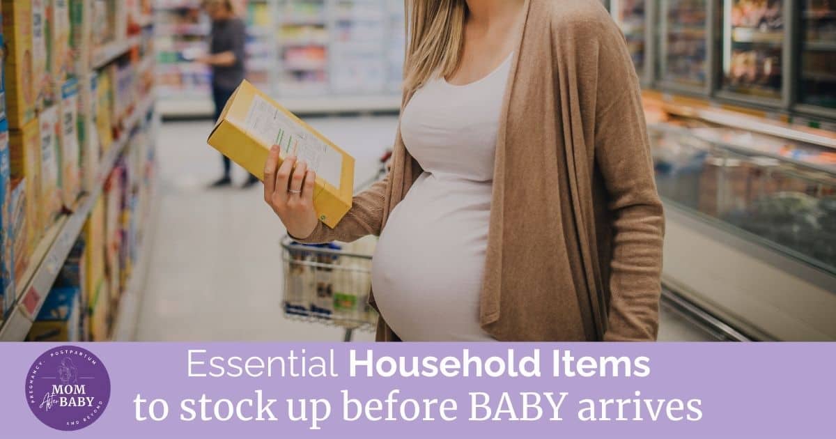 cover image for the article titled: essential household items to stock up on before baby