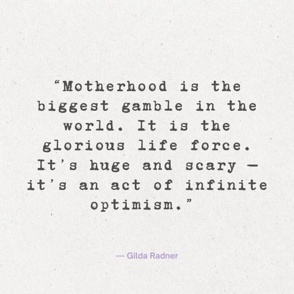 quote about motherhood and working mom guilt overlayed on a tan background.