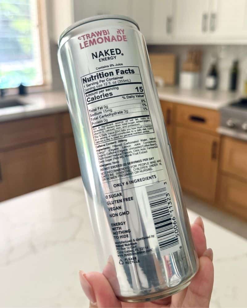 image of naked nutrition's sparkling energy drink nutrition facts 