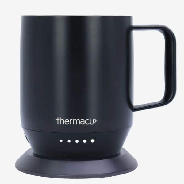 image of a black thermacup